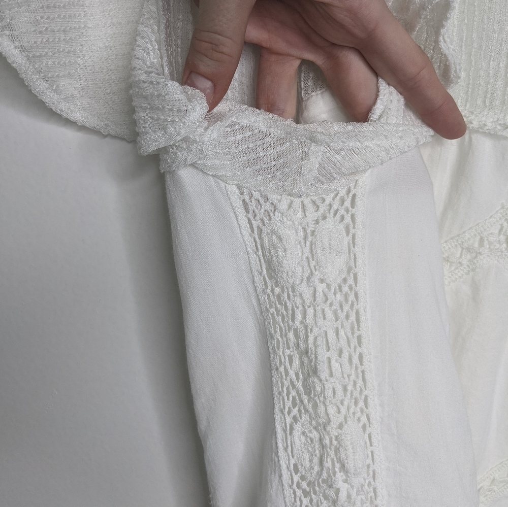 Tularosa Eyelet Clayton Mini Dress in Cloud S EUC - Picture 12 of 14